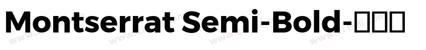 Montserrat Semi-Bold字体转换